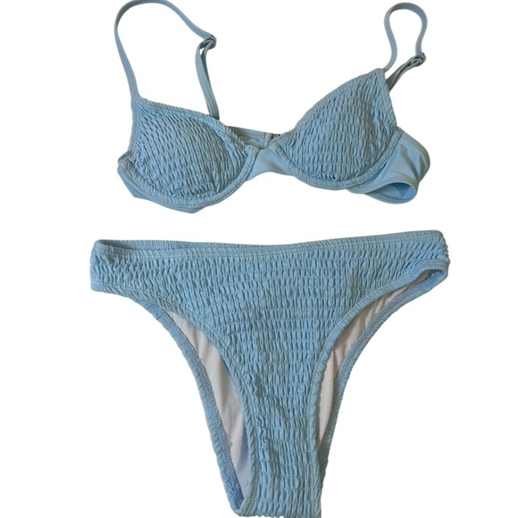 🧁y2k blue bikini - vacation coconut girl hawaii tropical resort vacation preppy - Picture 1 of 10